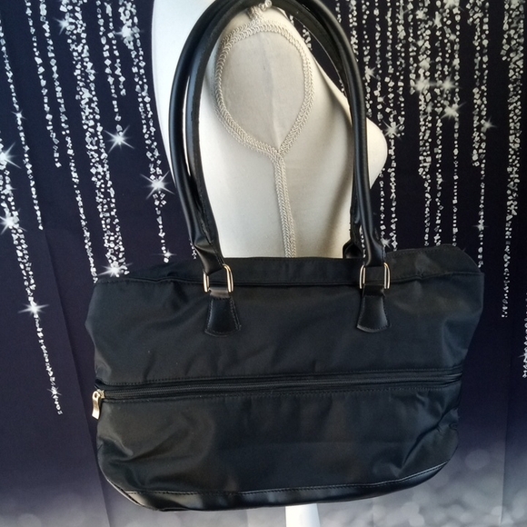 🍒 Black Leopard Medium Expandable Tote Bag - Picture 1 of 5